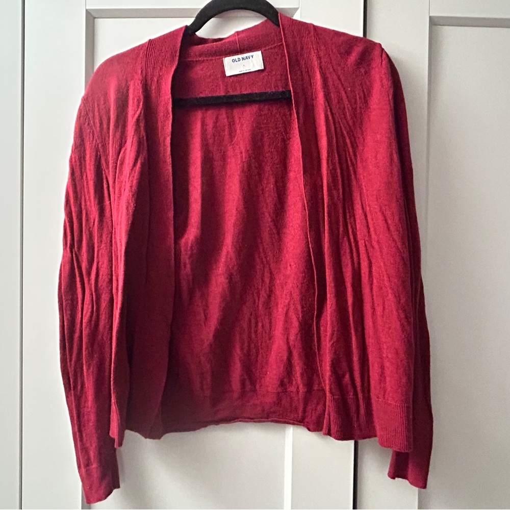 Vibrant Red Cardigan